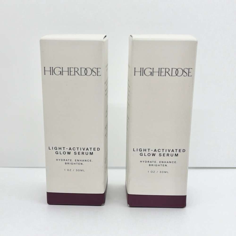 2 PACK Higher Dose Red Light Face Mask Serum Light Activated Glow Serum 1 oz NEW